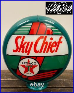 TEXACO SKY CHIEF Reproduction 13.5 Gas Pump Globe (Green Body) TEXACO SKY CHIEF Reproduction 13.5 Gas Pump Globe (Green Body)