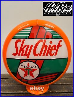 TEXACO SKY CHIEF Reproduction 13.5 Gas Pump Globe (Orange Body) TEXACO SKY CHIEF Reproduction 13.5 Gas Pump Globe (Orange Body)