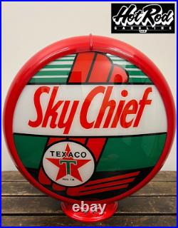 TEXACO SKY CHIEF Reproduction 13.5 Gas Pump Globe (Red Body) TEXACO SKY CHIEF Reproduction 13.5 Gas Pump Globe (Red Body)