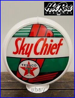 TEXACO SKY CHIEF Reproduction 13.5 Gas Pump Globe (White Body)