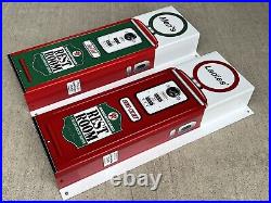 TEXACO Set 2 RESTROOMS PUMP SKY FIRE CHIEF Metal Gasoline Gas sign Pump WOW TEXACO Set 2 RESTROOMS PUMP SKY FIRE CHIEF Metal Gasoline Gas sign Pump WOW