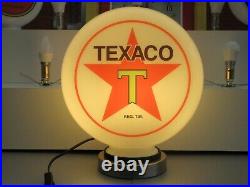 TEXACO XL Gas Pump Globe Desk Lamp, Retro Gas Pump Globe with Lamp Base Vintage