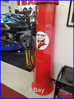 Tall TEXACO Fire Cheif REPRODUCTION VISABLE GAS PUMP GAS STATION ANTIQUE OIL