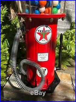Texaco 1920 Circa Reproduction style Gumball Gas Pump Machine, Lights up