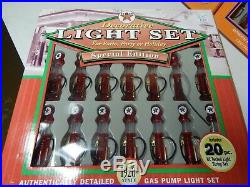 Texaco 1920 style Gas Pump Special Edition party patio rv Light Set lot of 5