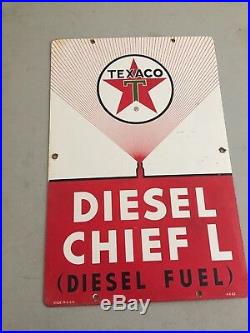 Texaco Deisel Chief Gas Pump Sign