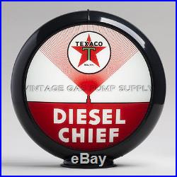 Texaco Diesel Chief 13.5 Gas Pump Globe with Black Plastic Body (G193)