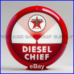 Texaco Diesel Chief 13.5 Gas Pump Globe with Red Plastic Body (G193)