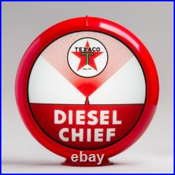Texaco Diesel Chief 13.5 Gas Pump Globe with Red Plastic Body (G193)