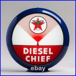 Texaco Diesel Chief Gas Pump Globe 13.5 in Dark Blue Plastic Body (G193)