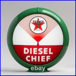 Texaco Diesel Chief Gas Pump Globe 13.5 in Green Plastic Body (G193) SHIPS FREE