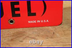 Texaco Diesel Chief Gas Station 18 Porcelain Pump Plate Sign Dated 1962 NICE