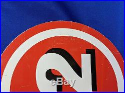 Texaco Double Sided Number Gas Pump Flange Sign #12 VTG Metal RARE Red White