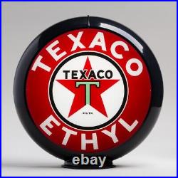 Texaco Ethyl Gas Pump Globe 13.5 in Black Plastic Body (G194) FREE US SHIPPING