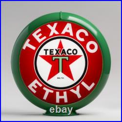 Texaco Ethyl Gas Pump Globe 13.5 in Green Plastic Body (G194)