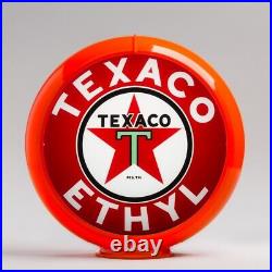 Texaco Ethyl Gas Pump Globe 13.5 in Orange Plastic Body (G194) FREE US SHIPPING