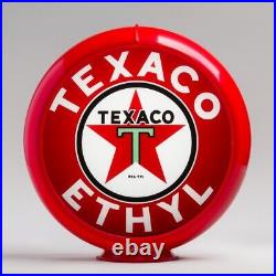 Texaco Ethyl Gas Pump Globe 13.5 in Red Plastic Body (G194) FREE US SHIPPING