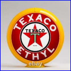 Texaco Ethyl Gas Pump Globe 13.5 in Yellow Plastic Body (G194) FREE US SHIPPING
