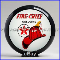 Texaco Fire Chief 13.5 Gas Pump Globe with Black Plastic Body (G195)