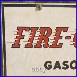Texaco Fire Chief 1945 Porcelain Gas Pump Plate Sign Gas & Oil Texas? 3-12-45