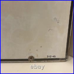 Texaco Fire Chief 1945 Porcelain Gas Pump Plate Sign Gas & Oil Texas? 3-12-45