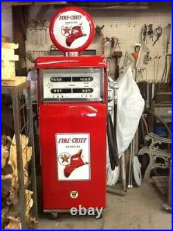 Texaco Fire Chief Double Gas Pump-Restored-Smith L3-t-1-Lighted