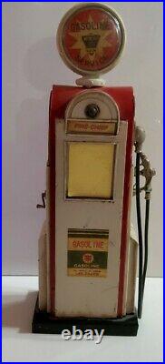 Texaco Fire Chief Gas Pump Coin Bank Vintage Gasoline with Stopper