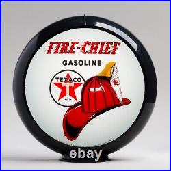 Texaco Fire Chief Gas Pump Globe 13.5 in Black Plastic Body (G195) SHIPS FREE