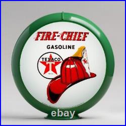 Texaco Fire Chief Gas Pump Globe 13.5 in Green Plastic Body (G195)