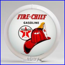 Texaco Fire Chief Gas Pump Globe 13.5 in White Plastic Body (G195)