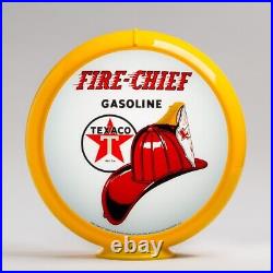 Texaco Fire Chief Gas Pump Globe 13.5 in Yellow Plastic Body (G195)