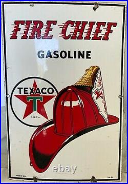 Texaco Fire Chief Gas Pump Sign 1954