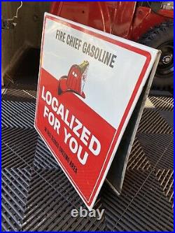 Texaco Fire Chief Gas Pump Topper Sign