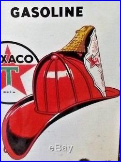 Texaco Fire-Chief Porcelain Gas Pump Plate 1947 Gas Petroleum Advertising Sign