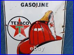 Texaco Fire Chief Porcelain Pump Plate Sign