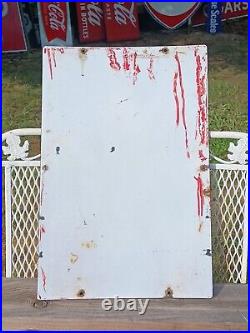 Texaco Fire Chief Porcelain Pump Plate Sign Dated 3-10-47