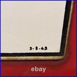 Texaco Fire Chief Pump Porcelain 12x18 Plate Sign on Wayne 400 Red Pump Panel