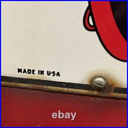 Texaco Fire Chief Pump Porcelain 12x18 Plate Sign on Wayne 400 Red Pump Panel