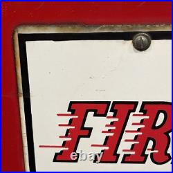 Texaco Fire Chief Pump Porcelain 12x18 Plate Sign on Wayne 400 Red Pump Panel