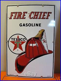 Texaco Fire Chief Sky Chief Porcelain Sign Gas Pump Plates Lot of 2