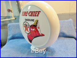 Texaco Fire Chief Visible Gas Pump Globe, 2 GLASS LENS in Plastic Body