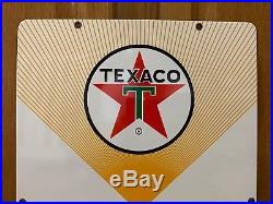 Texaco Fuel Chief 1 Porcelain Yellow Gas Pump Plate Sign Service Texas Gas 66 Texaco Fuel Chief 1 Porcelain Yellow Gas Pump Plate Sign Service Texas Gas 66