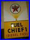 Texaco_Fuel_Chief_1_Porcelain_Yellow_Gas_Pump_Sign_01_sc