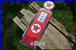 Texaco Gas Pump Embossed Tin Metal Sign Motor Oil and Gasoline Texas Star