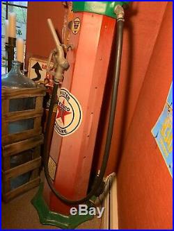 Texaco Gas Pump Full Size Replica! Fire Chief Vintage Excellent Condition