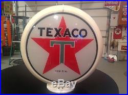 Texaco Gas Pump Globe Original Glass Letter C With Capcolite Model 216 Body Sign