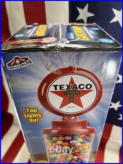 Texaco Gas Pump Gumball Machine 21 Tall Top Lights Up. Read Description