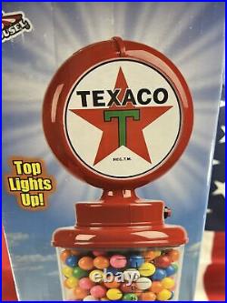 Texaco Gas Pump Gumball Machine 21 Tall Top Lights Up. Read Description