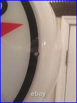 Texaco Gas Pump Milk Glass Globe One Piece Body With Lenses