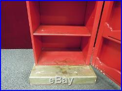 Texaco Gas Pump Multimedia Cabinet Clock Light Red Wood Metal Handle Hose